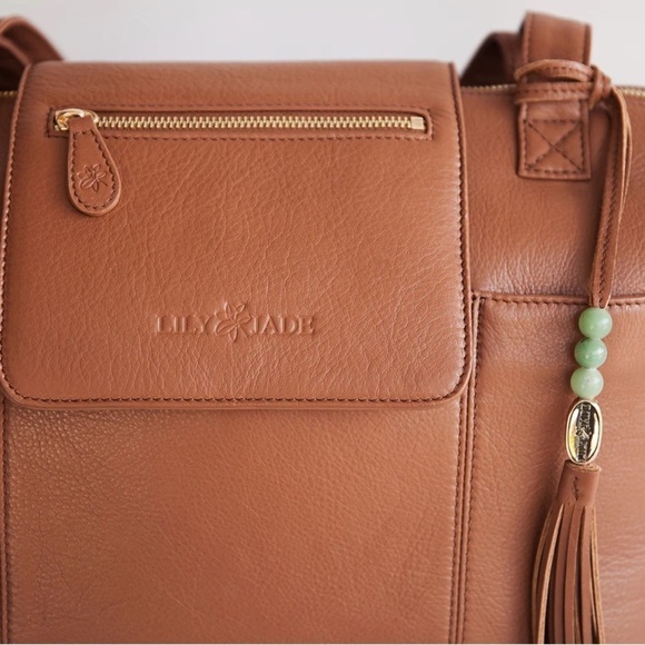 Lily Jade Madeline convertible tote Brandy caramel pebble leather backpack - Picture 12 of 16